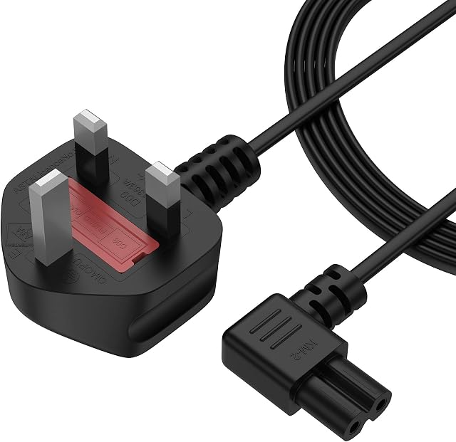 BERLS 16.4ft(5m) Figure 8 C7 Mains Power Cable Kettle Lead for Samsung/LG/HP/Toshiba LED LCD Smart TV Monitor Power Lead, Sony PlayStation 2/3/4 (PS2/PS3/PS4), Xbox One X, Xbox 1s