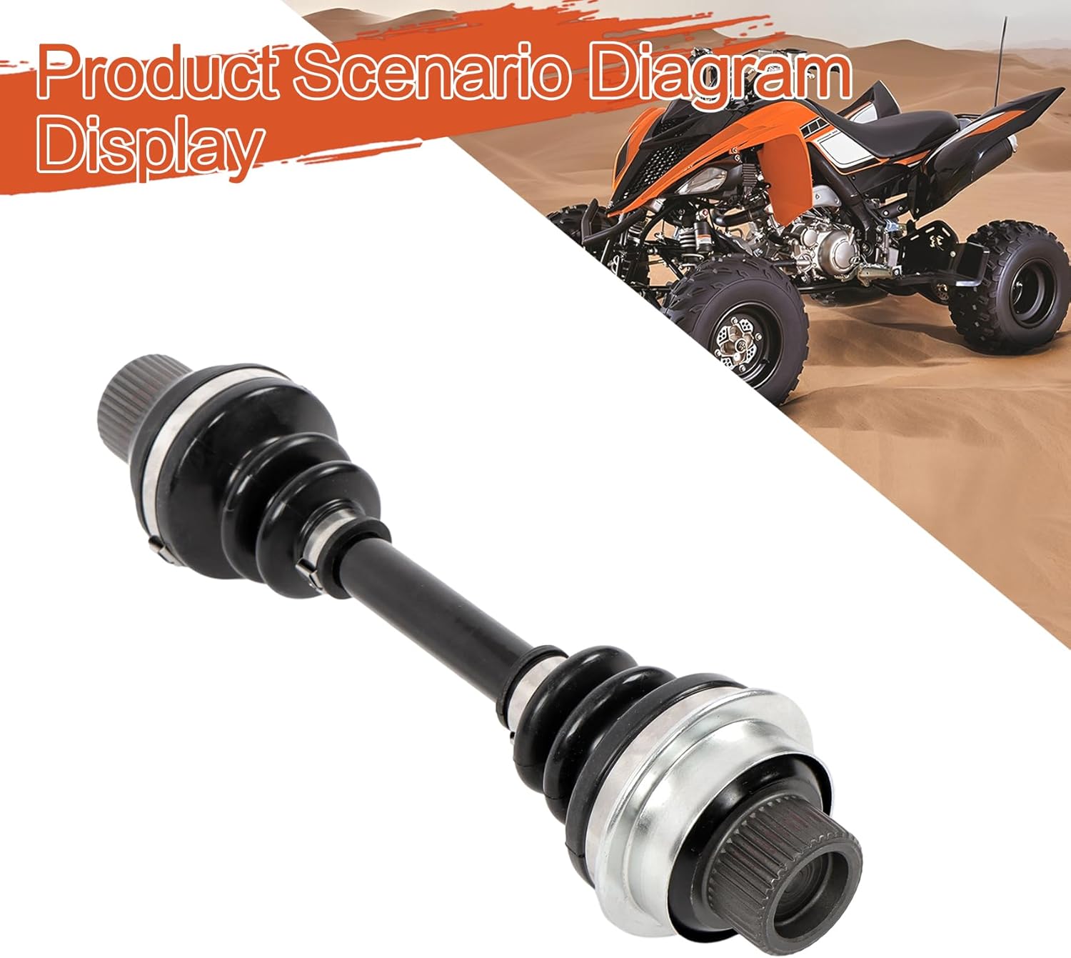 Front Differential Drive Shaft Replacement for Yamaha Grizzly 660 YFM660F 2003-2008 Replacement for 5Km-46173-10-00