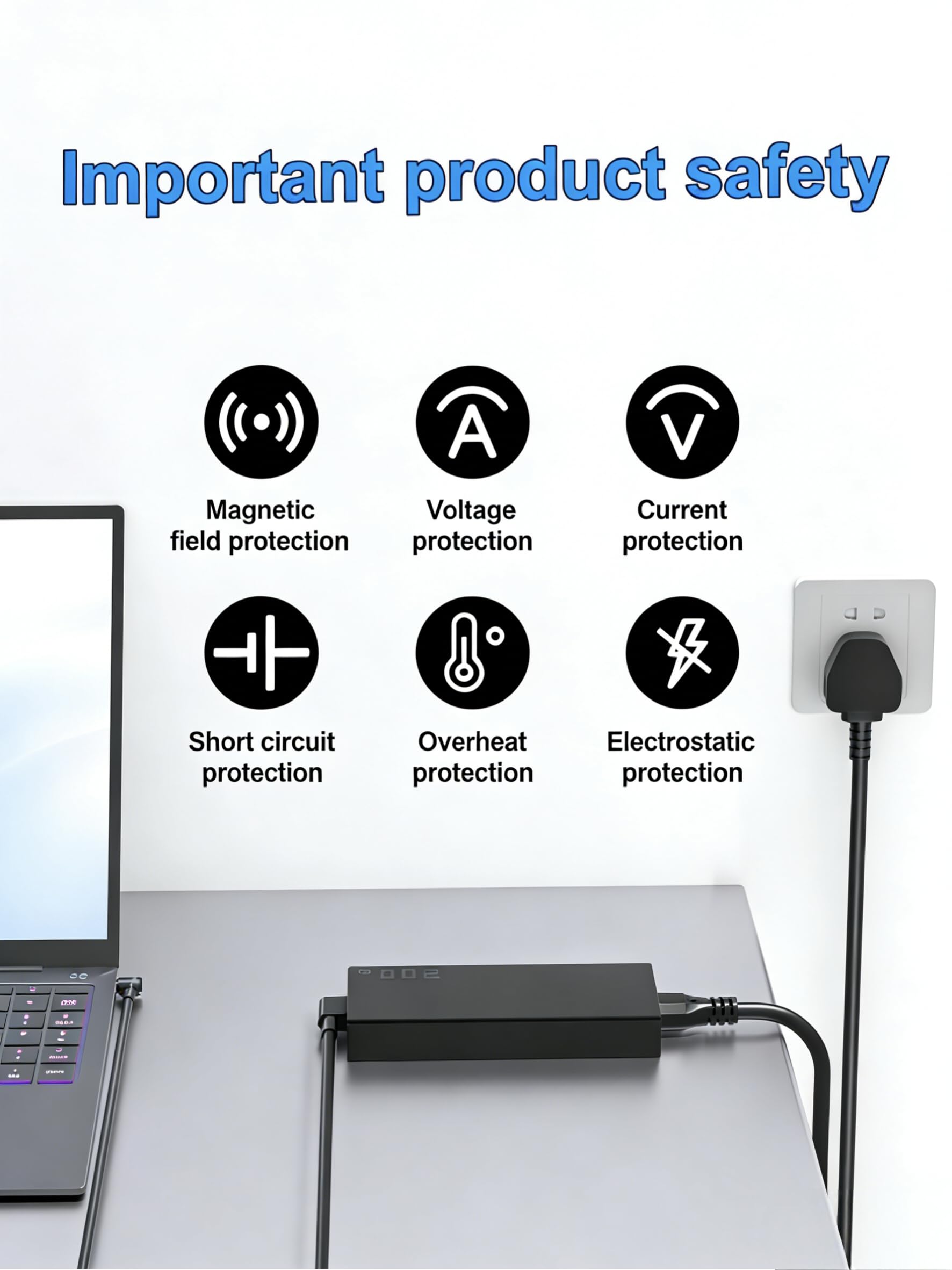 Chargeur 200 W 150 W pour Asus Vivobook Pro 15 OLED Vivobook Pro 15 OLED Q533M Q533MJ Q543 Q543MJ Q543MV N6506CU N6506 20 V 10 A A20-200P1A ADP-200JB D 4 ,5 * 3Adaptateur d'alimentation 0 mm