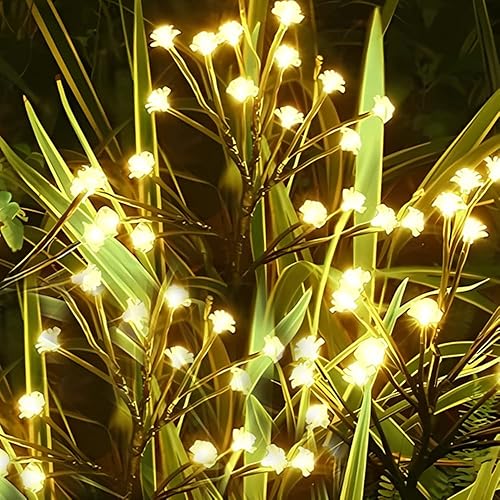 Miniatura 1 de Nacolleo Luces solares de jardín al aire libre, luces solares decorativas para exteriores, decoración de jardín de flores para exteriores, paquete