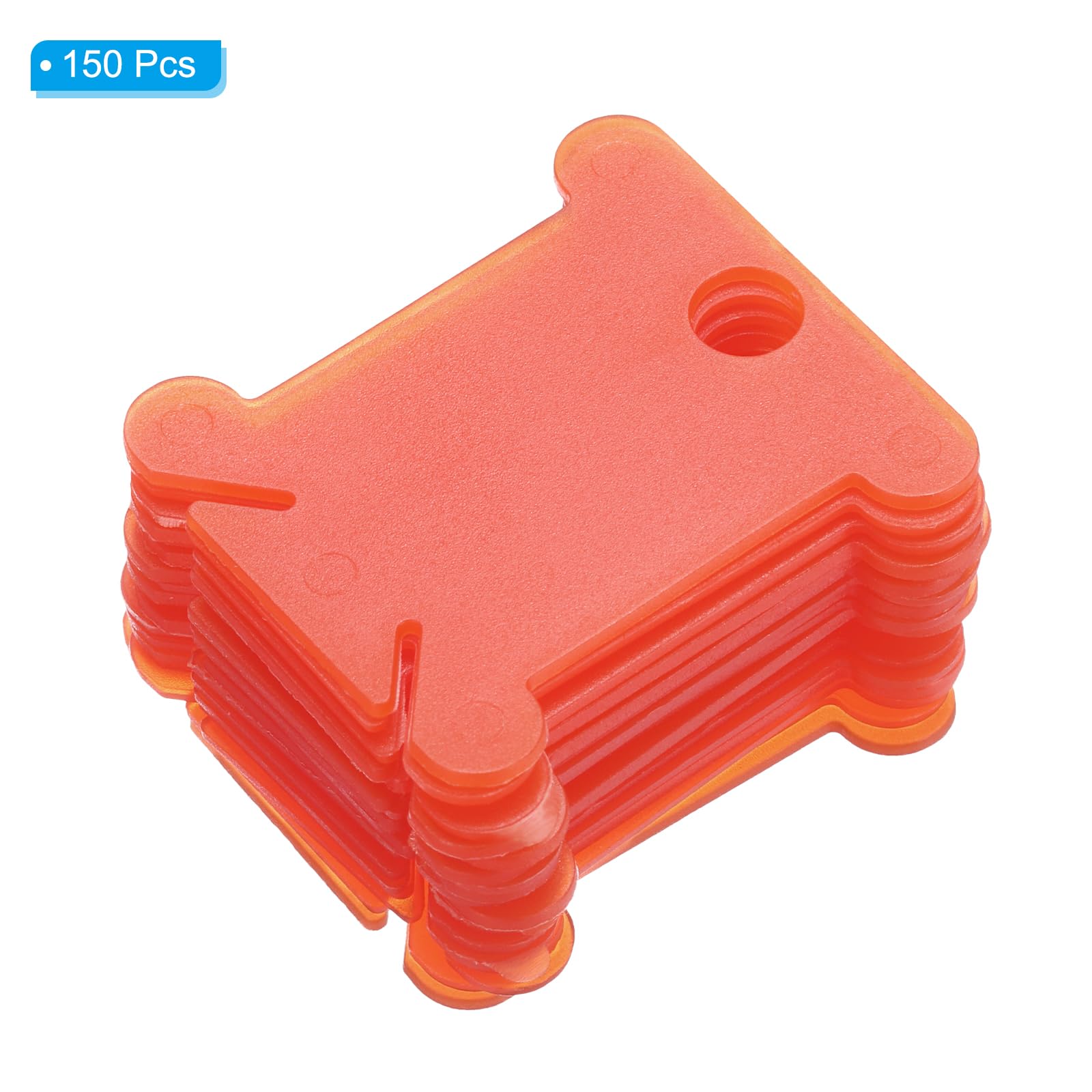 PATIKIL Plastic Floss Bobbins, 150 Pack Thread Cards Cross Cotton for Craft DIY Sewing Storage Case Embroidery Red - Image 3