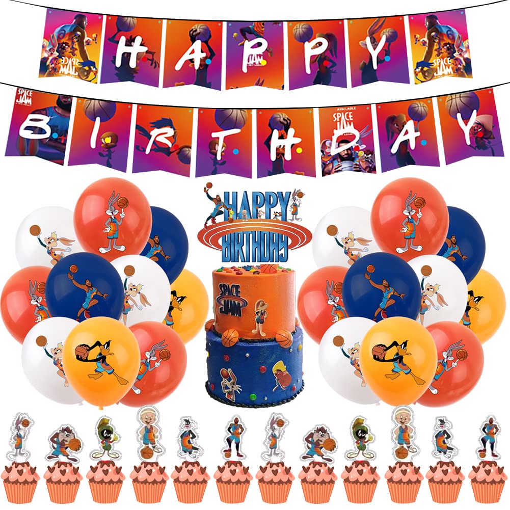 Buy BESTZY 50pcs Space Jam Theme Birthday Decorations, Space Jam Party