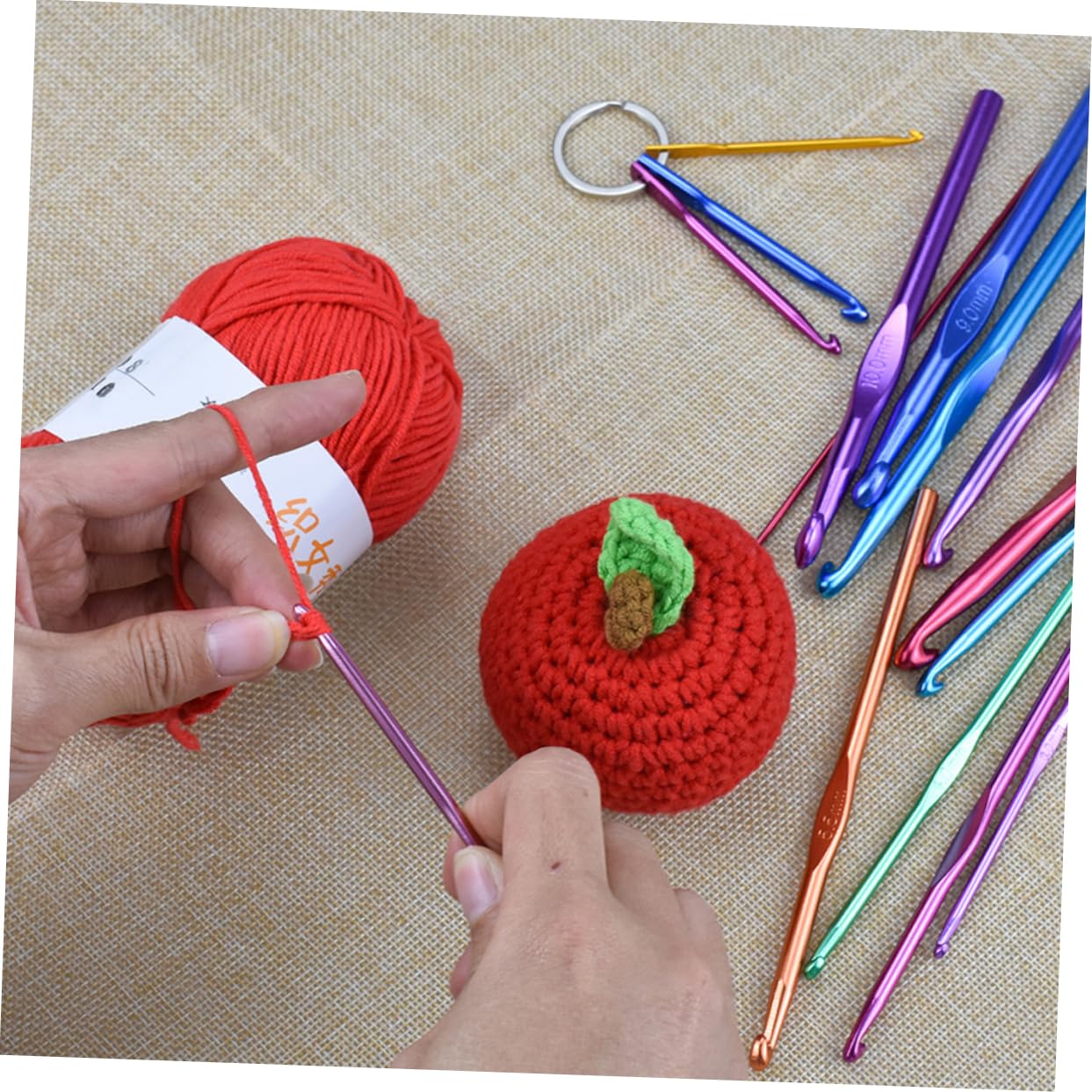 Artibetter Buntes Strickset Mit Ergonomischen Tpr-softgriff Häkelnadeln in Verschiedenen Handliches Diy Häkelzubehör Für Komfortables Häkeln Von Decken Mützen Und Schals