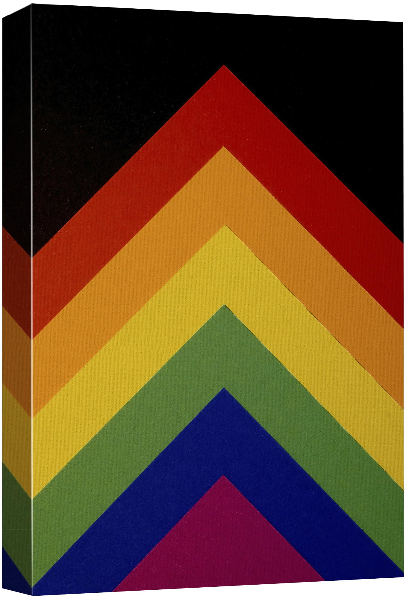 Amazon.com: SIGNWIN Canvas Wall Art Abstract Rainbow Chevron