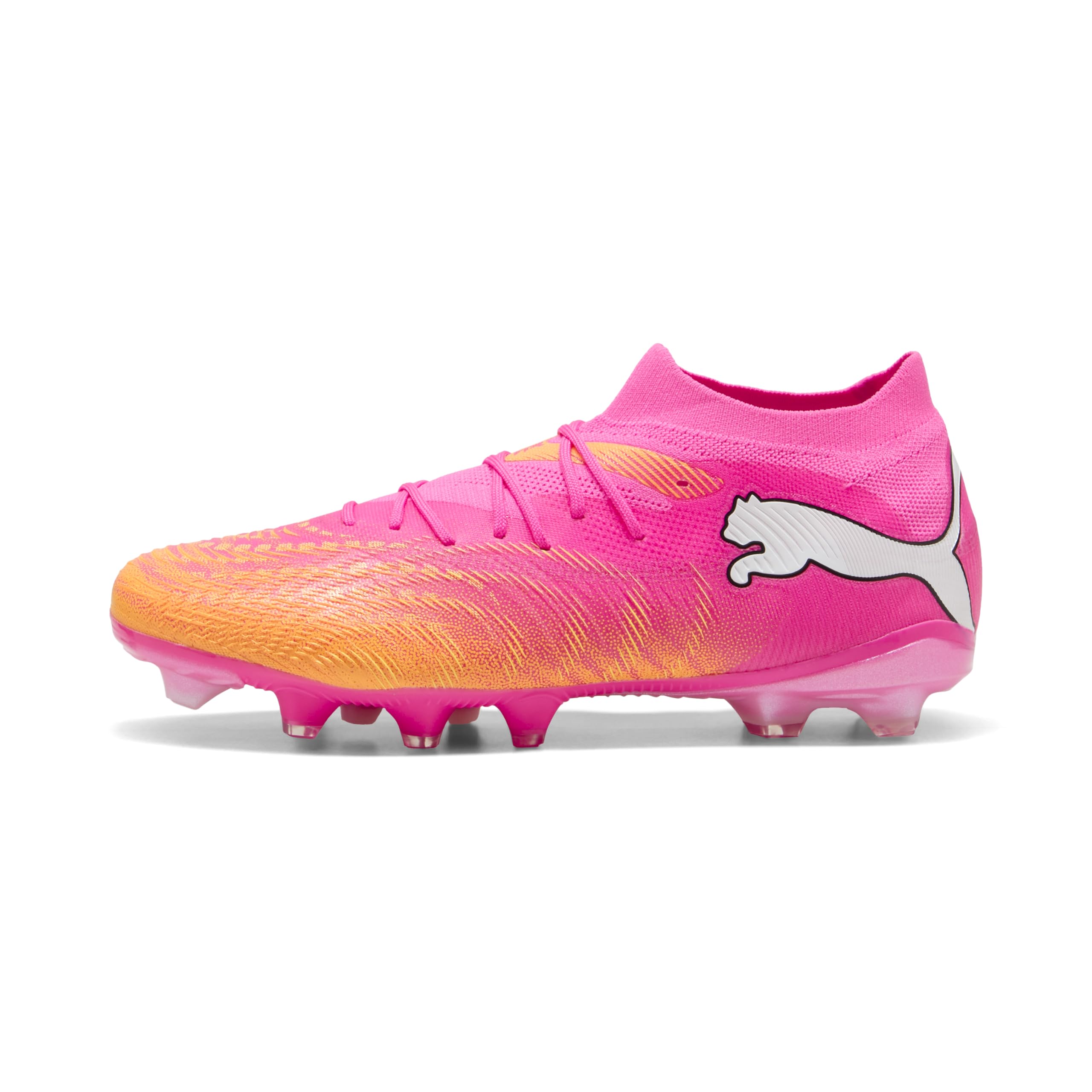 PUMA Unisex Future 9 Match Firm Ground/Artifical Ground Football Boots, Poison Pink-Sun Stream-Bright Aqua-PUMA White, 7 UK