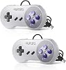 KIWITATA 2X Classic SNES USB Controller for Retro Gamings, SNES Wired USB Joypad Game Controller for Windows PC Mac Raspberry Pi