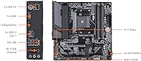 Vista 8 de GIGABYTE Placa base B550M Gaming X WIFI6, compatible con procesadores AMD AM4 Ryzen 5000, Micro-ATX, DDR4, 2X M.2, PCIe 4.0, WIFI6, LAN de 1GbE