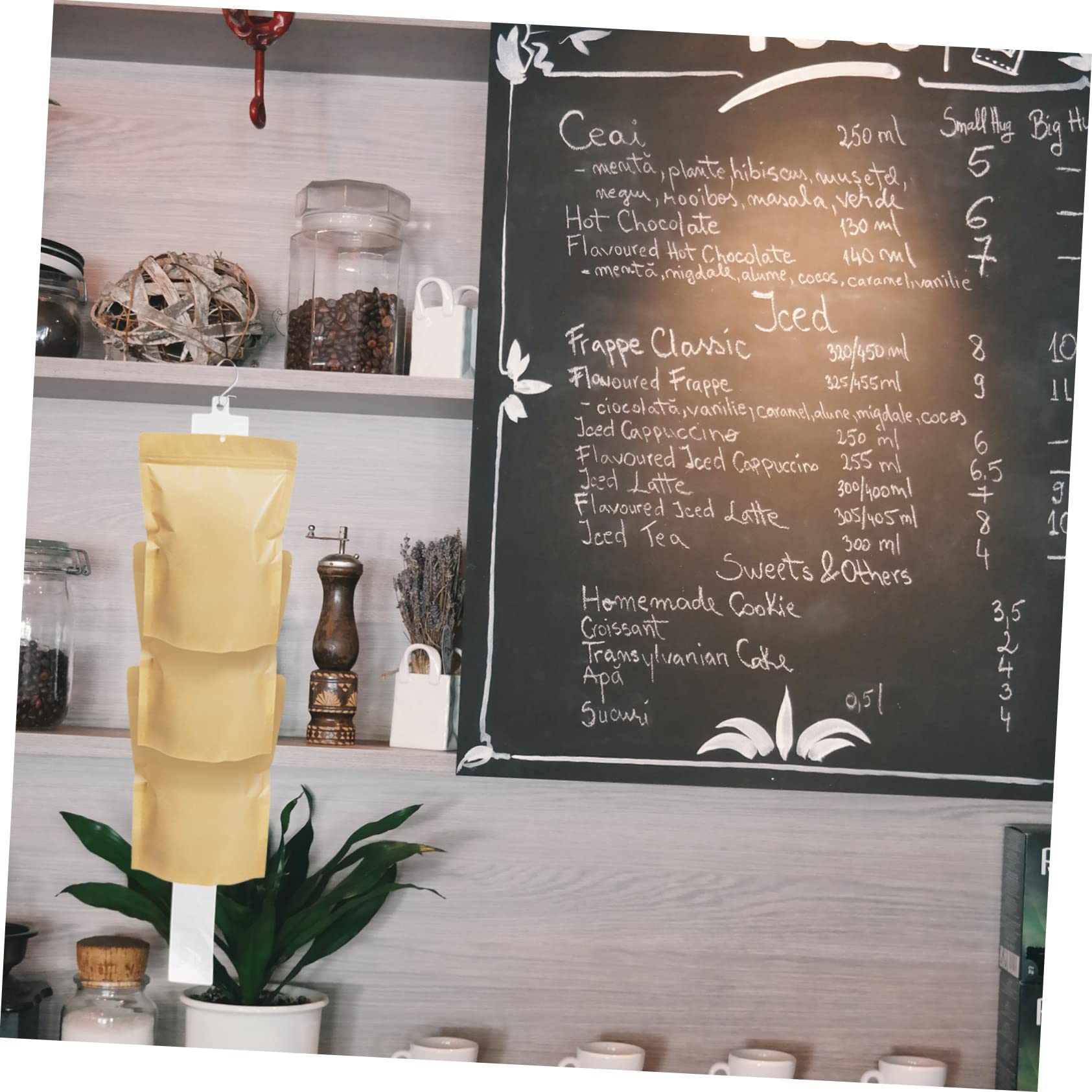 SOLUSTRE 8 Hooks Plastic Hanging Bar 50cm Lightweight Display Strips for Merchandise