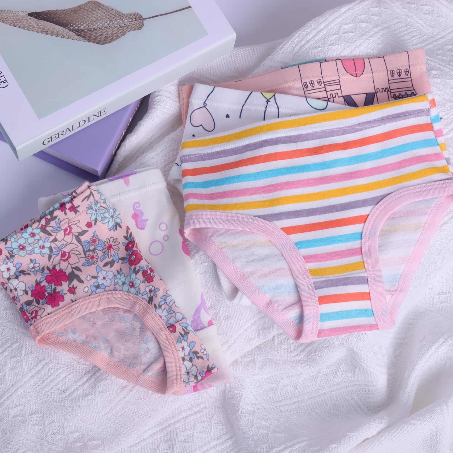 Finihen Girls Cotton Underwear Toddler Girls Panties Kids Briefs Multipacks. - Image 2