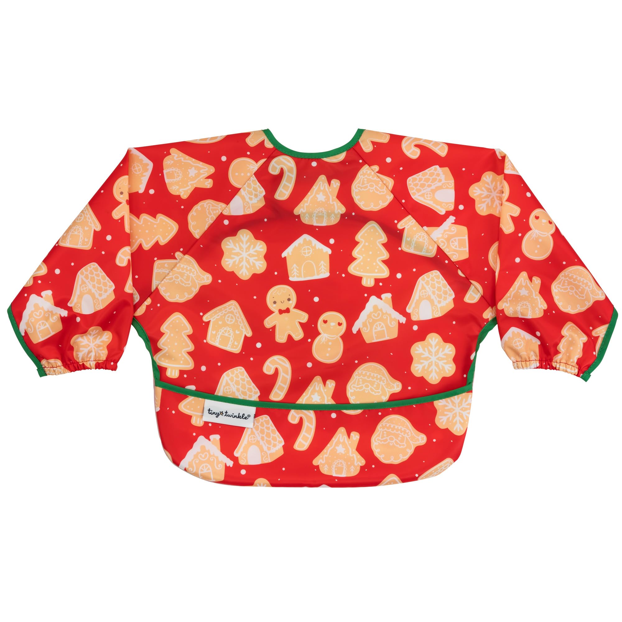 Tiny Twinkle Mess Proof Baby Bibs, 2pk Waterproof Smock Baby Bibs for Eating, Machine Washable Long Sleeve Bibs, Toddler Bibs