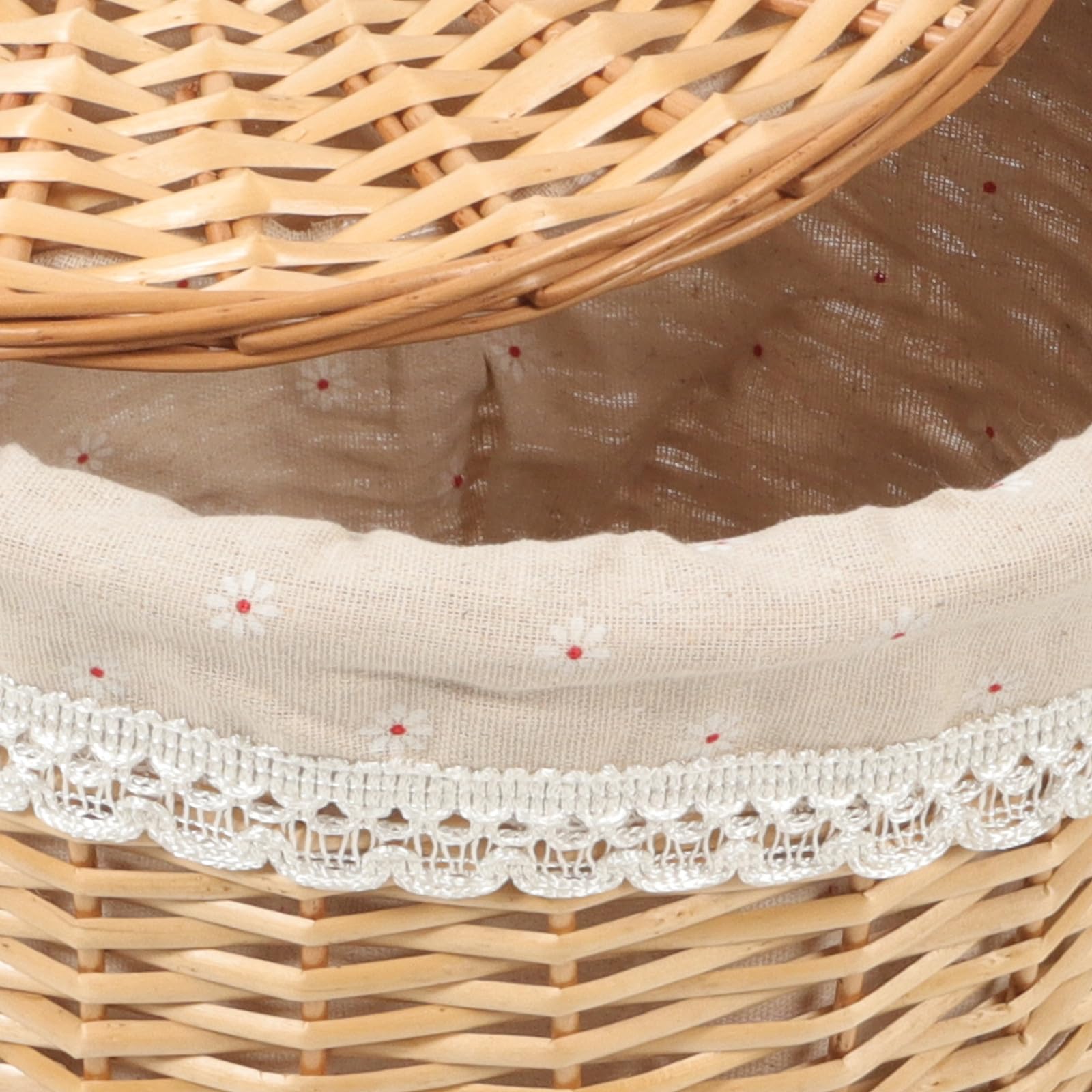 GANAZONO Cesto Design in Coperchio Biancheria, Grande per Vimini Capacità Spazioso Antiodori, per Casa e Lavanderia