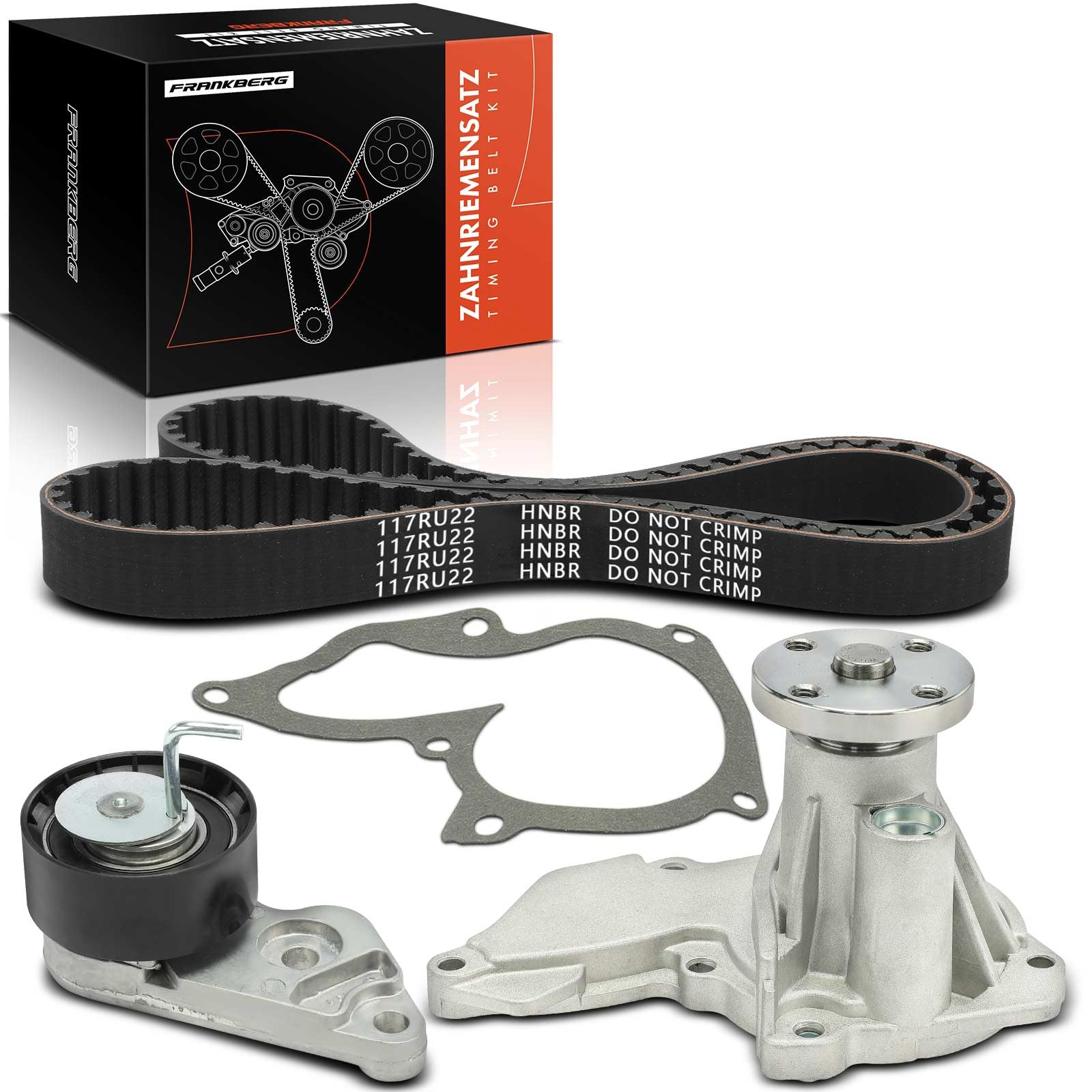 Frankberg Kit de correa de distribución para motor de gasolina | Compatible con: Fiesta IV JA JB, Furgoneta Fiesta V, Torneo Focus II DA DS FFS, Fiesta V JD JH, S40 II 544