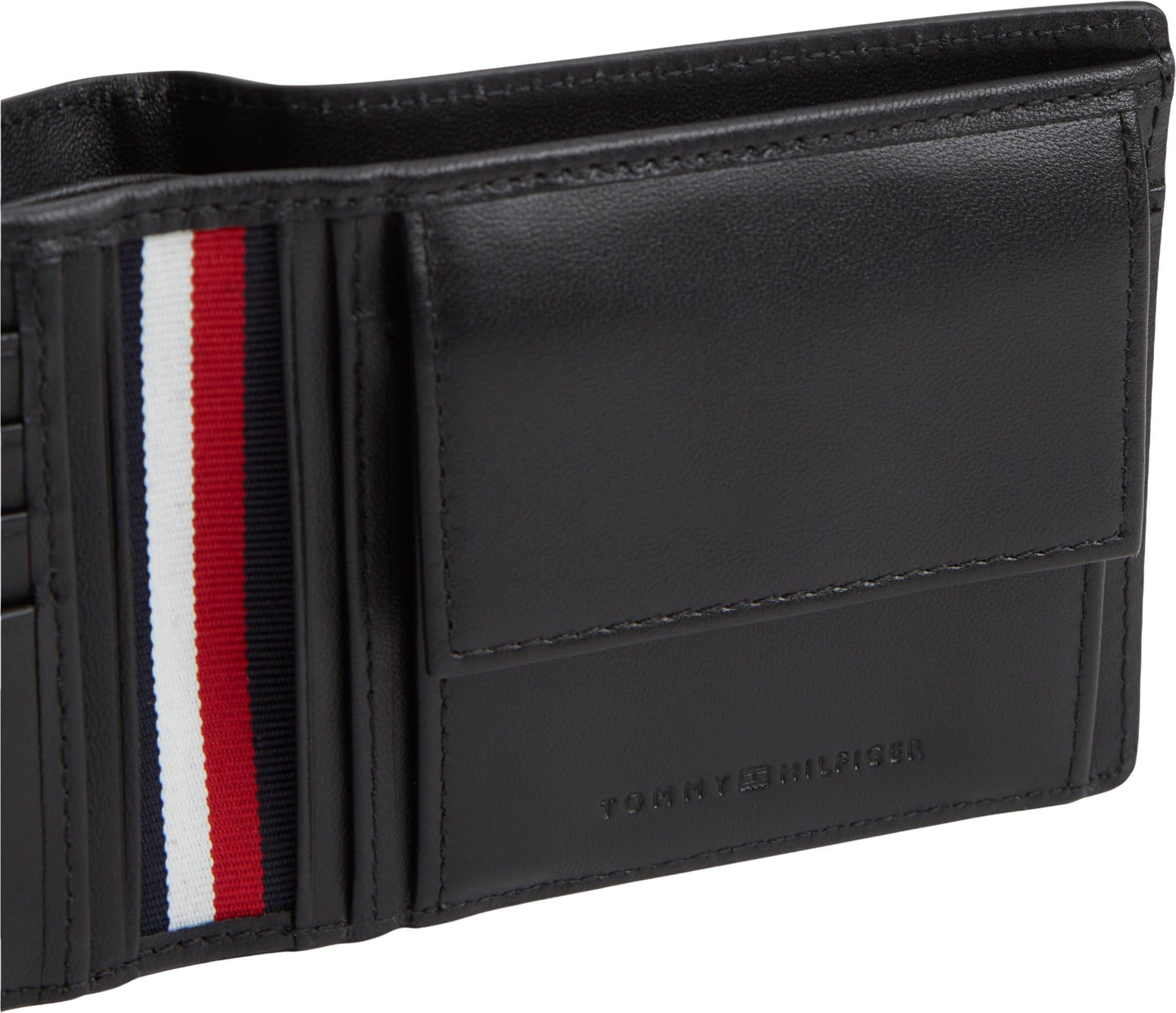 Tommy Hilfiger Men TH Element Extra CC and Coin AM0AM14796 - Cartera Plegable, Color Negro (Negro), Talla única