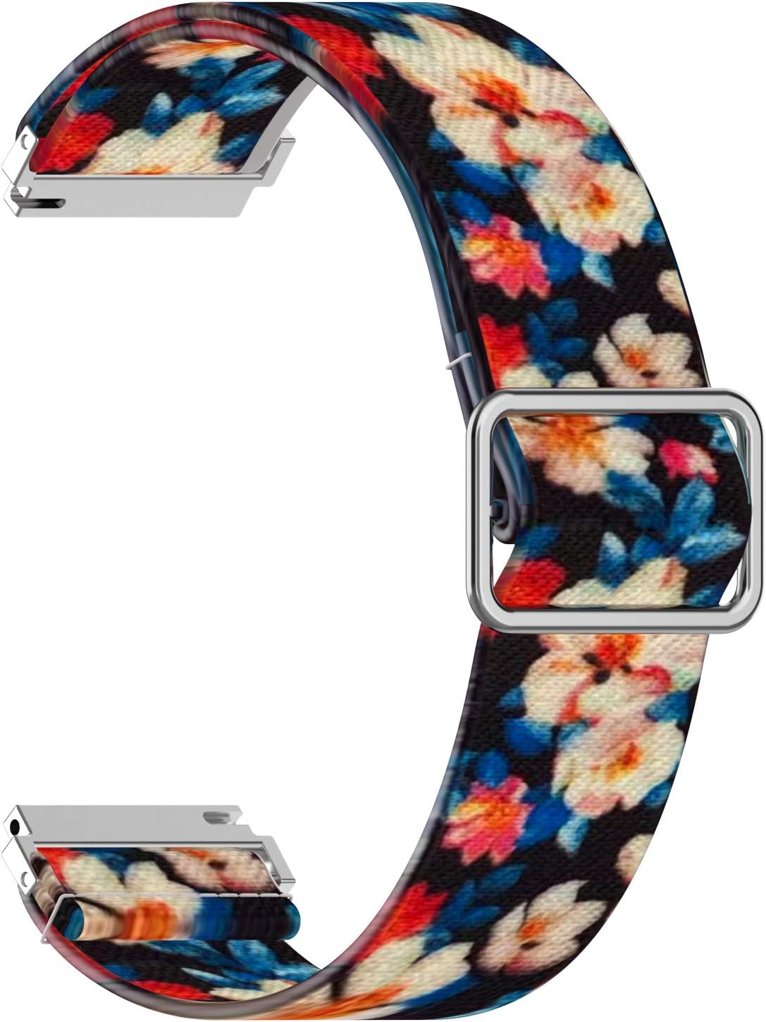 Stretchy Bands Compatible for KEEPONFIT IDW21/RUIMEN D1 H1/VRPEFITI DW13/Fitpolo IDW13 IDW208P/TOZO S5 Smartwatch Band for Women Men Elastic Fabric Braided Nylon Strap Sport Wristband for IDW21 IDW13 Adjustable Solo Loop Band - Image 2