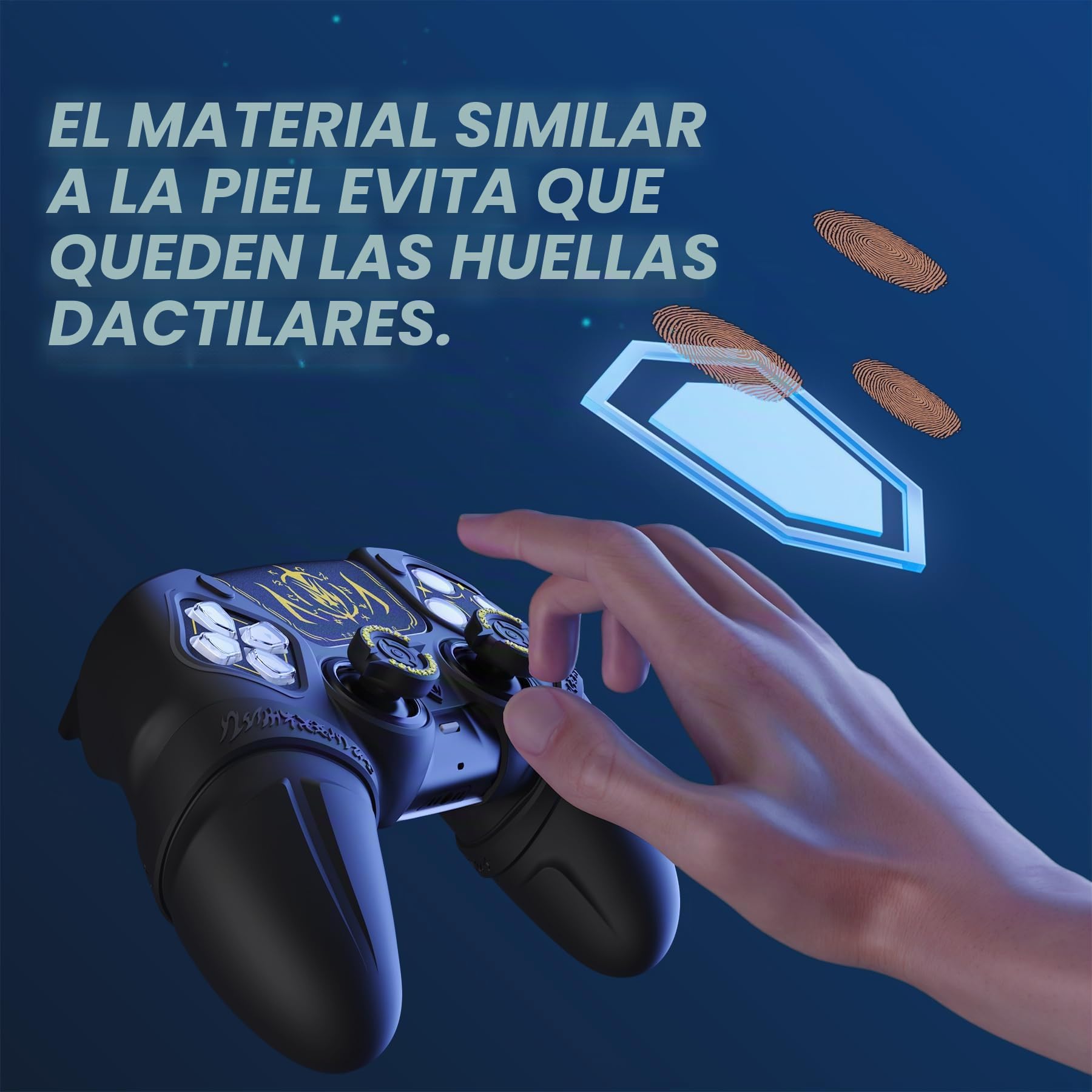 PlayVital Funda de Silicona para ps5 - Cubierta Protectora con Tapas de Joystick y Pegatinas para Panel Táctil y D-Pad, Compatible con ps5 Base de Carga (Edición Runes - Negro)
