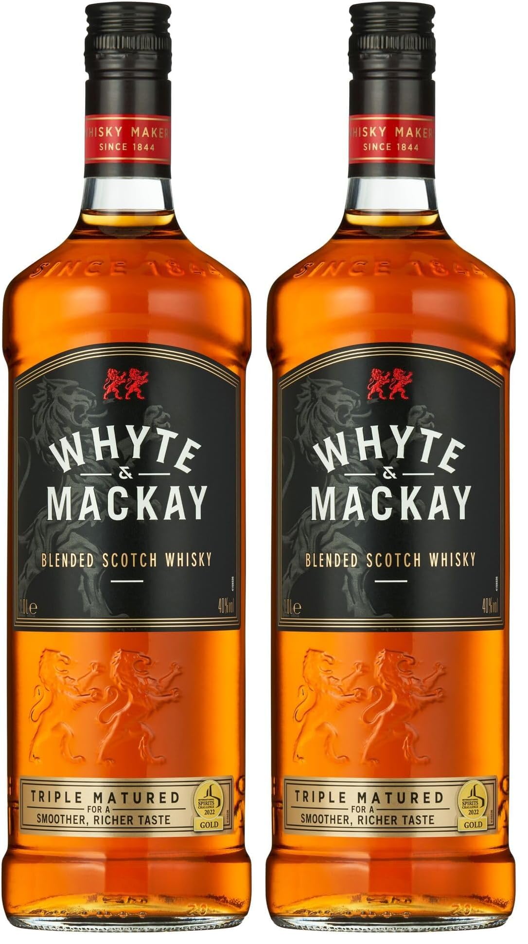 Whyte&Mackay & Mackay Special Blended Scotch Triple Matured 40% Vol. 1l (Packung mit 2)