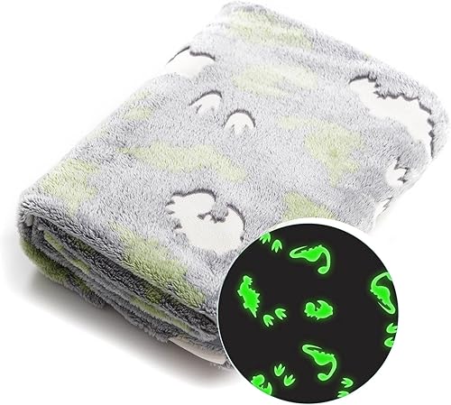 LAT - Manta que brilla en la oscuridad, de franela de felpa supersuave y mullida para niñas y niños, para todas las estaciones, para cama o sofá, 50