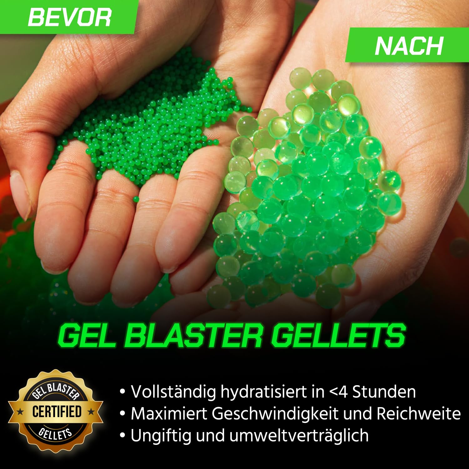 Gel Blaster The Original Surge XL Gel Blaster - 150ft/45M erweiterte Reichweite, 16.000 Schüsse, 4 Stunden Akkulaufzeit, leistungsstarker Gel Ball Blaster, Halbautomatik | Ab 14 Jahren+