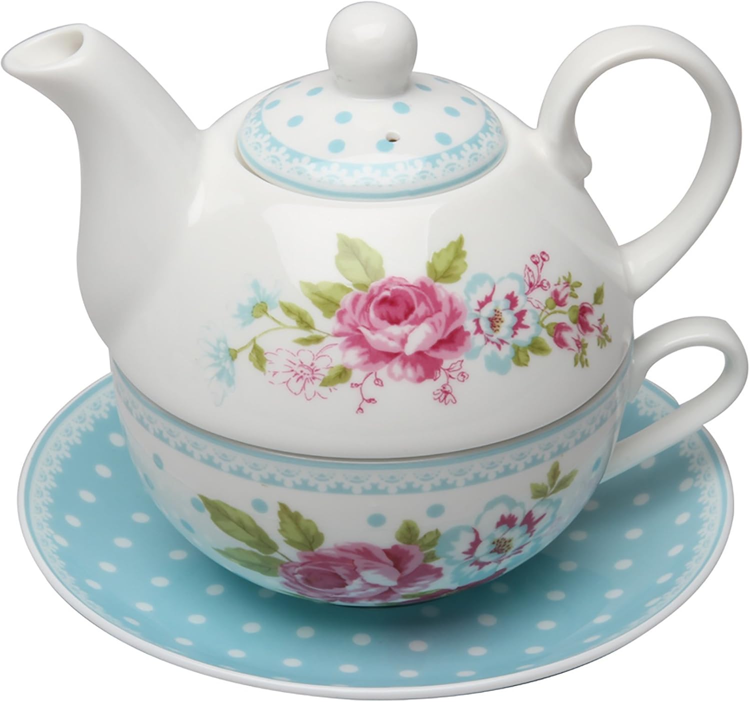Grace Teaware Porcelain 4Piece Tea For One (Alice Garden