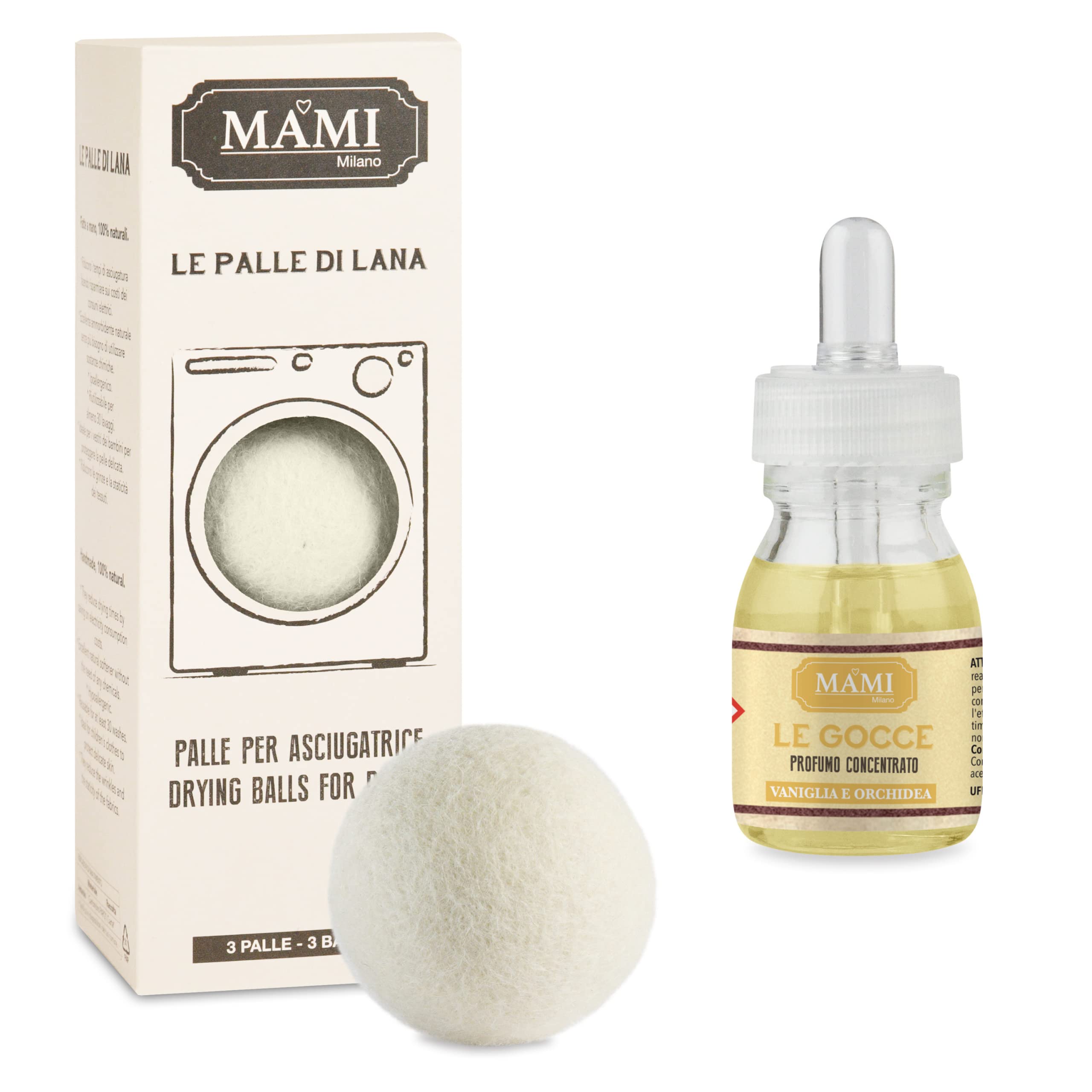 Mami Milano Bälle + Tropfen für Trockner (Vanille und Orchidee)