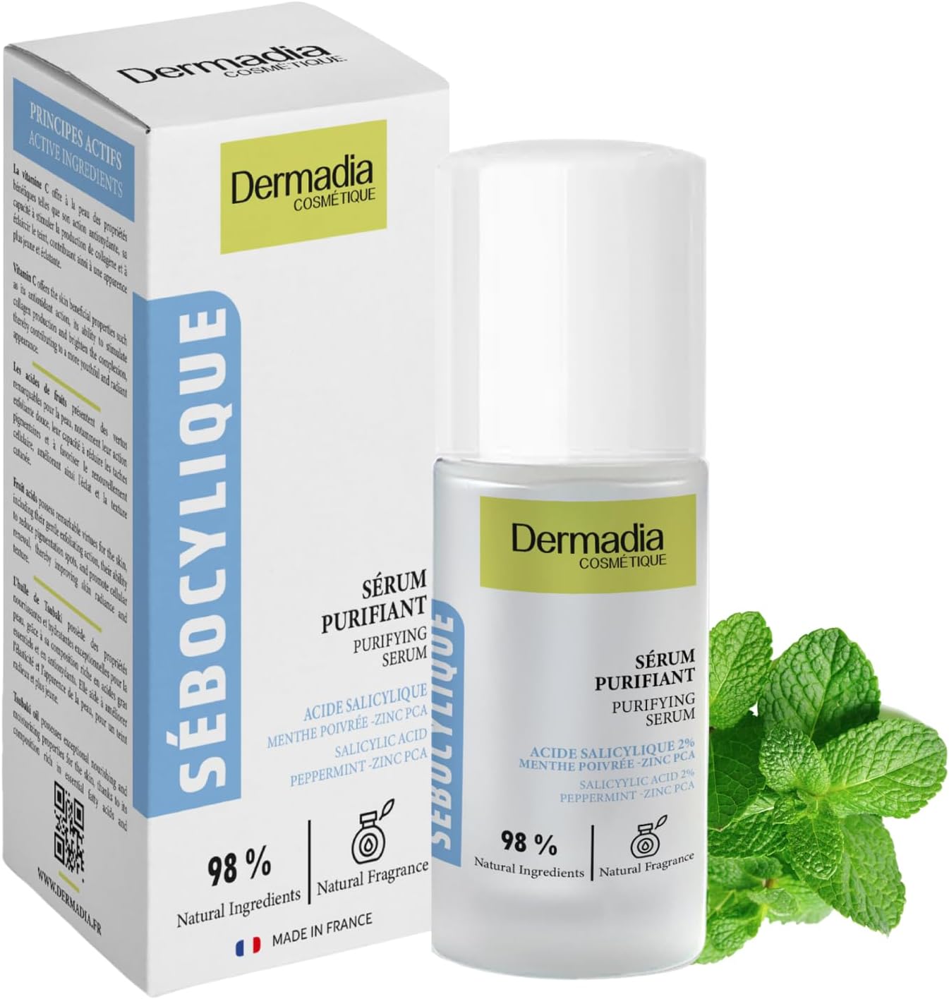 Salicylic Acid BHA 2% Serum | Anti-blemish | Anti-pimples | Combination to Oily Skin | Acne | 30 ml | Made in France