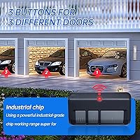 Vista 4 de 877MAX - Teclado para puerta de garaje con 2 paquetes 893MAX 953ESTD con control remoto de 3 botones, compatible