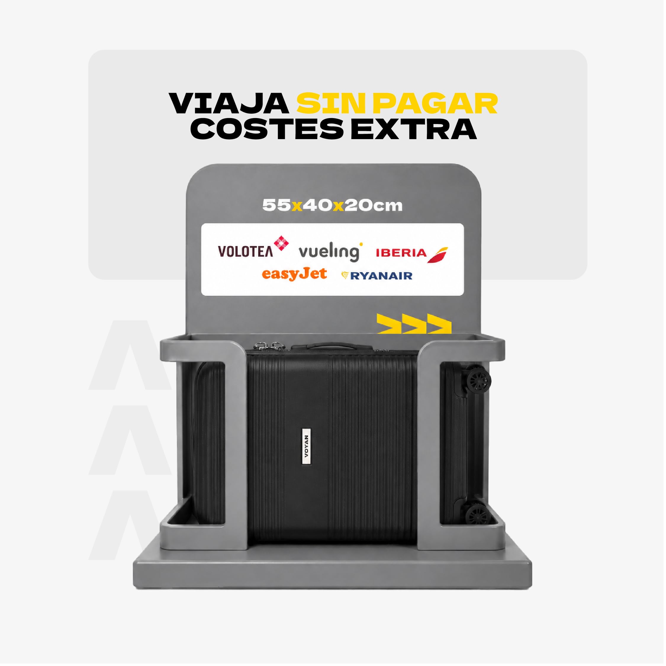 VOYAN Maleta Cabina 55x40x20 Bio, Trolley Rígido ABS Lightweight con Ruedas Dobles 360°, Carcasa Dura Ligera y Cerradura de Seguridad, Equipaje de Mano para Viajes en Avión, Rosa