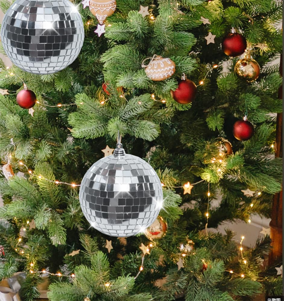 Amazon.co.jp: ミラーボール 10cm シルバー吊り下げボール リング用