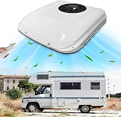 Ar condicionado de caminhão 12V 6500 BTU universal para unidade CA de telhado de trailer, unidade de A/C silenciosa, resfriamento rápido para caminhão leve, reboque, barco, motorhome, trator, caravana