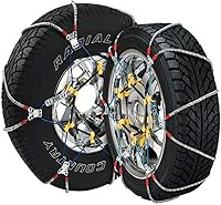 SCC Super Z6 SZ143 Cable Tire Chains - 0.25" Clearance Traction for Cars, Pickups, SUVs - Set of 2