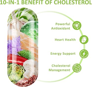 Cholesterol Lowering Supplements & Heart Support with Plant Sterols, Niacin, Red Yeast Rice, Cholesterol Supplements Support Normal Cholesterol Levels 120 Capsules