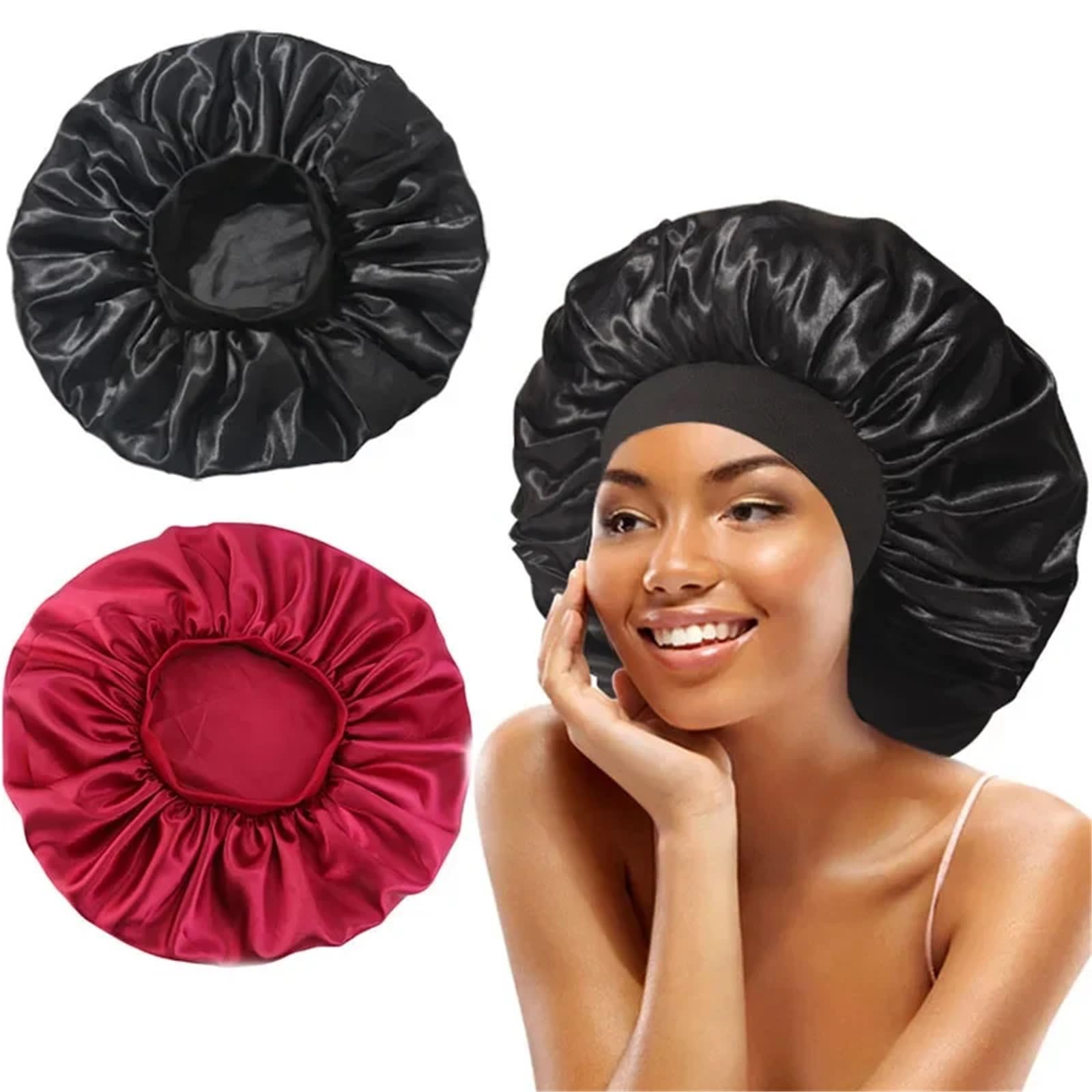 Cofano In Seta Cuffia in seta for dormire Cappello in raso for notte in for Cuffie for in for capelli in for(Purple)