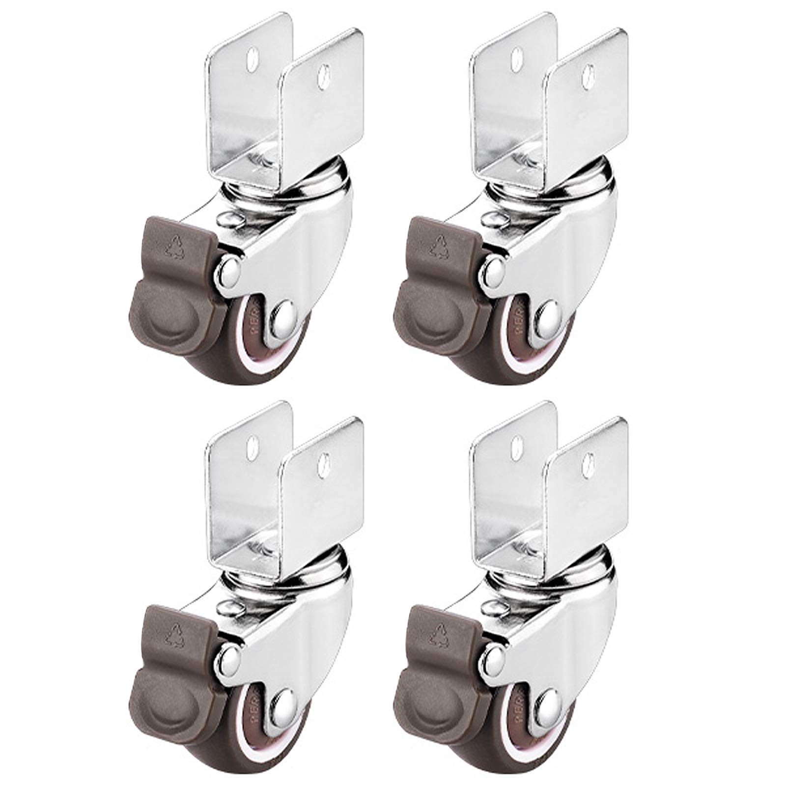Zguouzantye 16Mm 4 Swivel Caster Wheels For Furniture Carts Workbenches