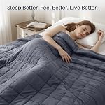 Weighted Idea Weighted Couverture pour adultes (Gris foncé,60"x80",15lbs) Couverture respirante avec perles de verre premium tout-saison doux confort