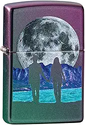 Zippo Isqueiro de bolso iridescente Moon Couple Design