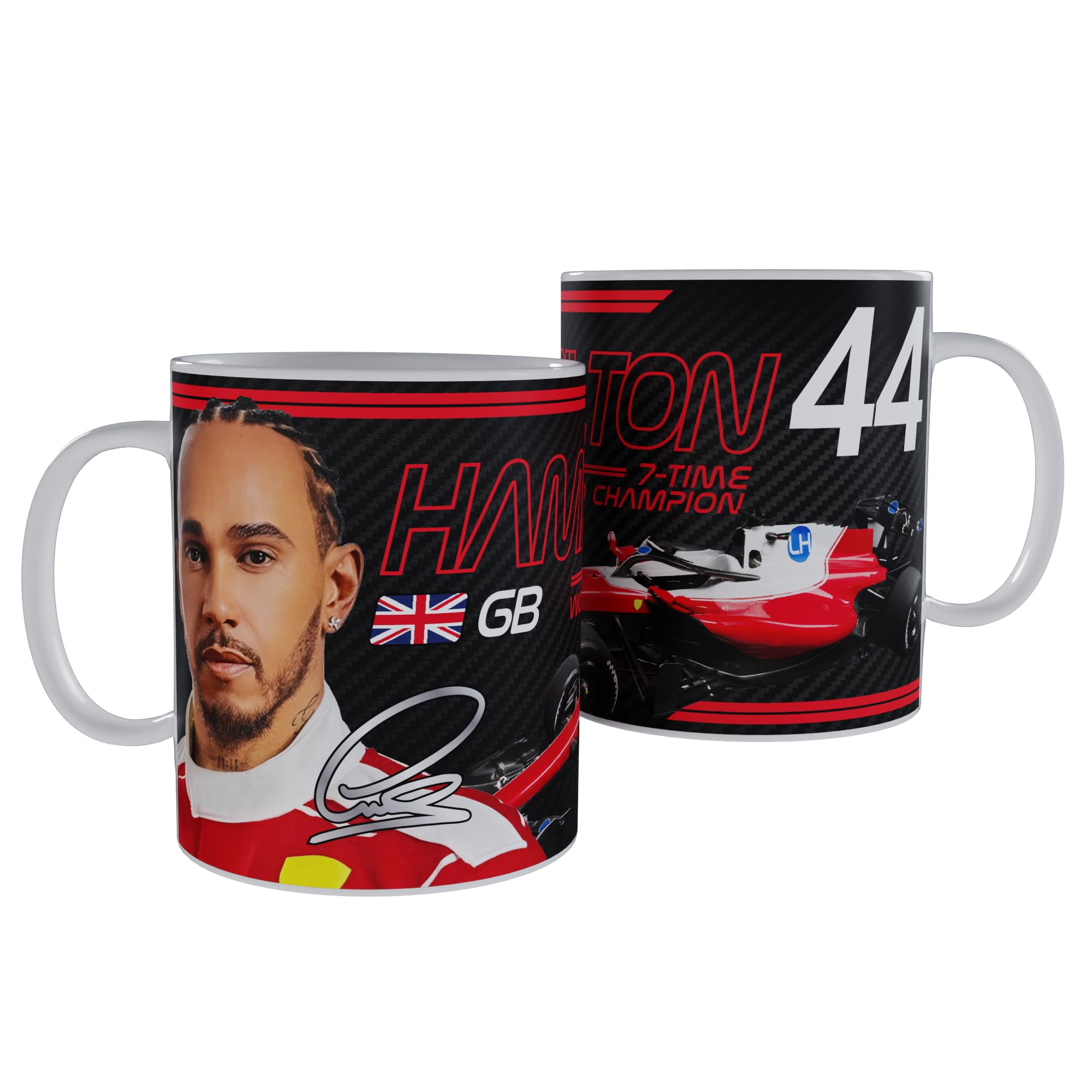 Partisan Hamilton Mug F1 Inspired Racing Fan Gift 11oz Ceramic Mug 2026 (Black)