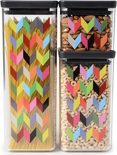 Miniatura 3 de French Bull Ziggy - Recipiente de plástico para cereales y alimentos secos a prueba de fugas sin BPA, con tapa, despensa, cocina, aperitivos,