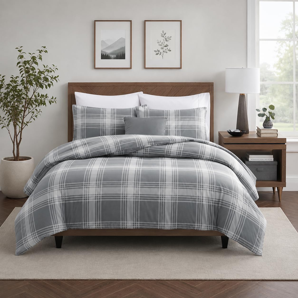 Aspire Homeware Double Duvet Set Brushed Microfibre Quilt Cover