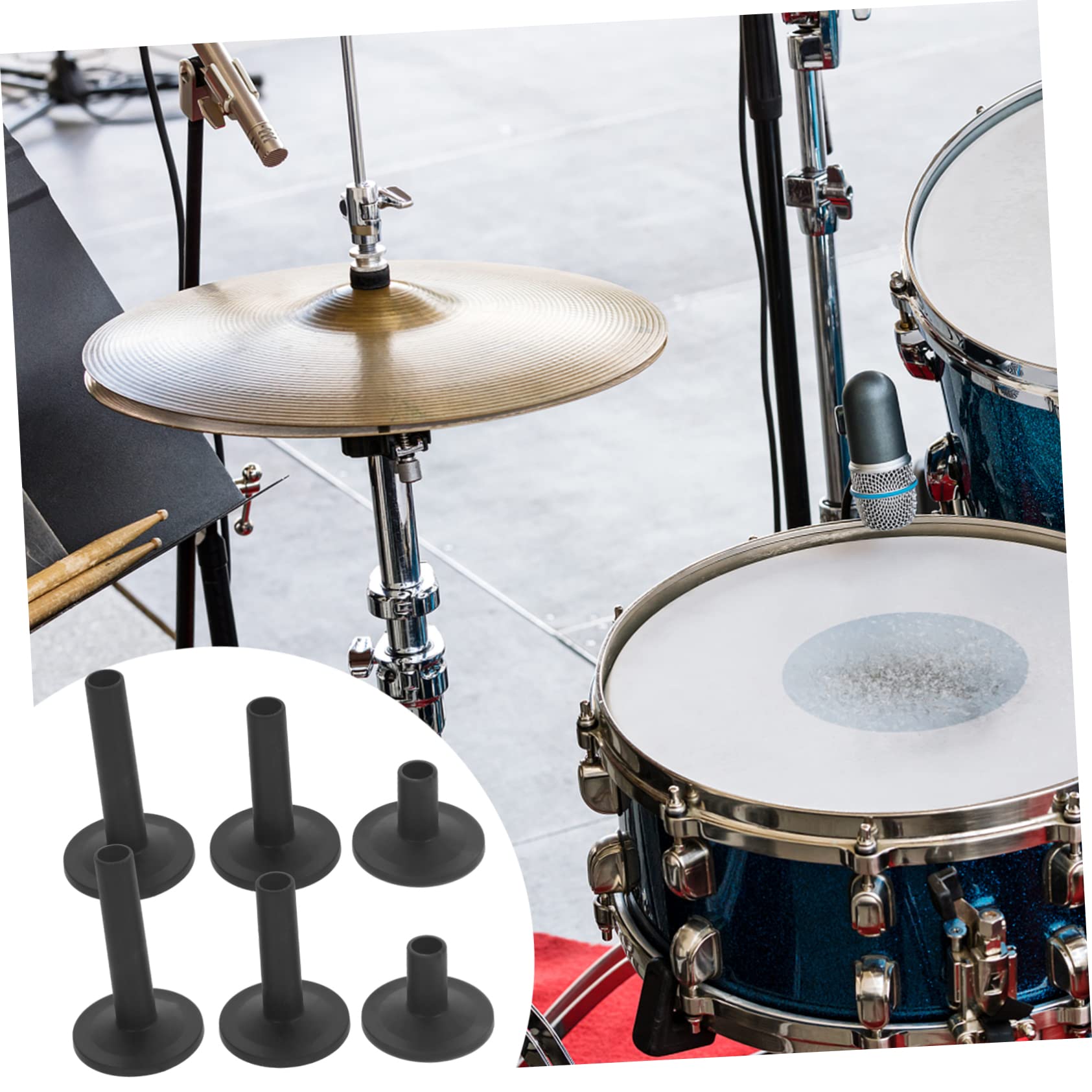 60pièces Manchons De Avec Base Accessoires Fiables Pour Batterie Et Tambour Compatibles Avec Drums Électroniques Et Traditionnels