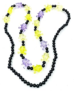 Gasparilla Pirate Clear Skull & Crossbones Beads Mardi Gras Bead Necklace Spring Break Cajun Carnival Festival New Orleans