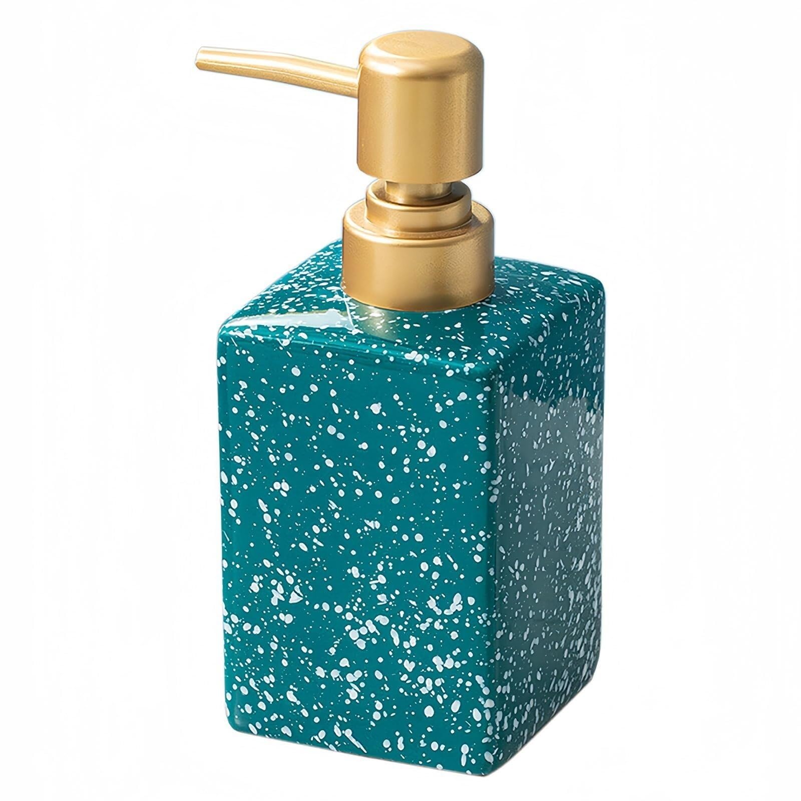 Yuue Green Empty Barthroom And Dish Dispenser Shampoo With Empty Pump For Bathroom Decor For Counter(Green)