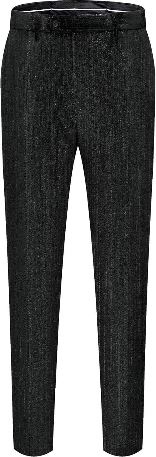 MAGE MALE Mens Suits Velvet Tuxedo Suit Set Slim Fit 2 Piece Luxurious Party Dinner Jacket Pants with Bow Tie - Image 6