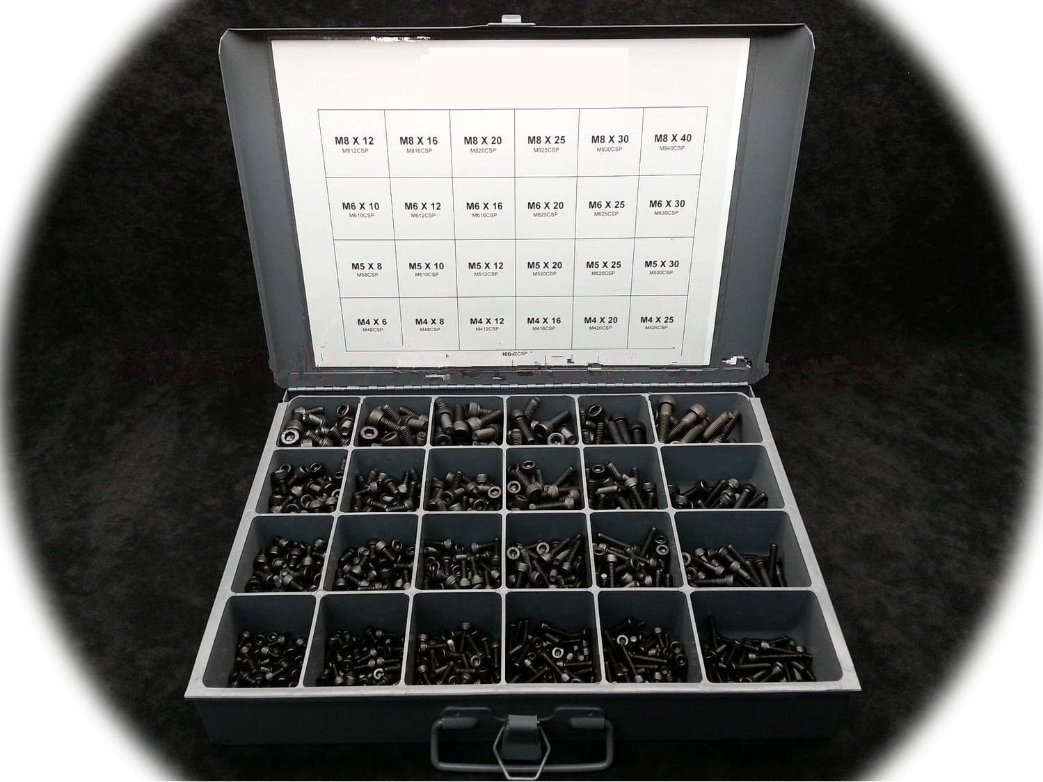 Metric Hex Socket Drive/Allen Head Cap Screw/Bolt Assortment/Kit 1250pcs Hardware Fastener Kit Set RV9126S