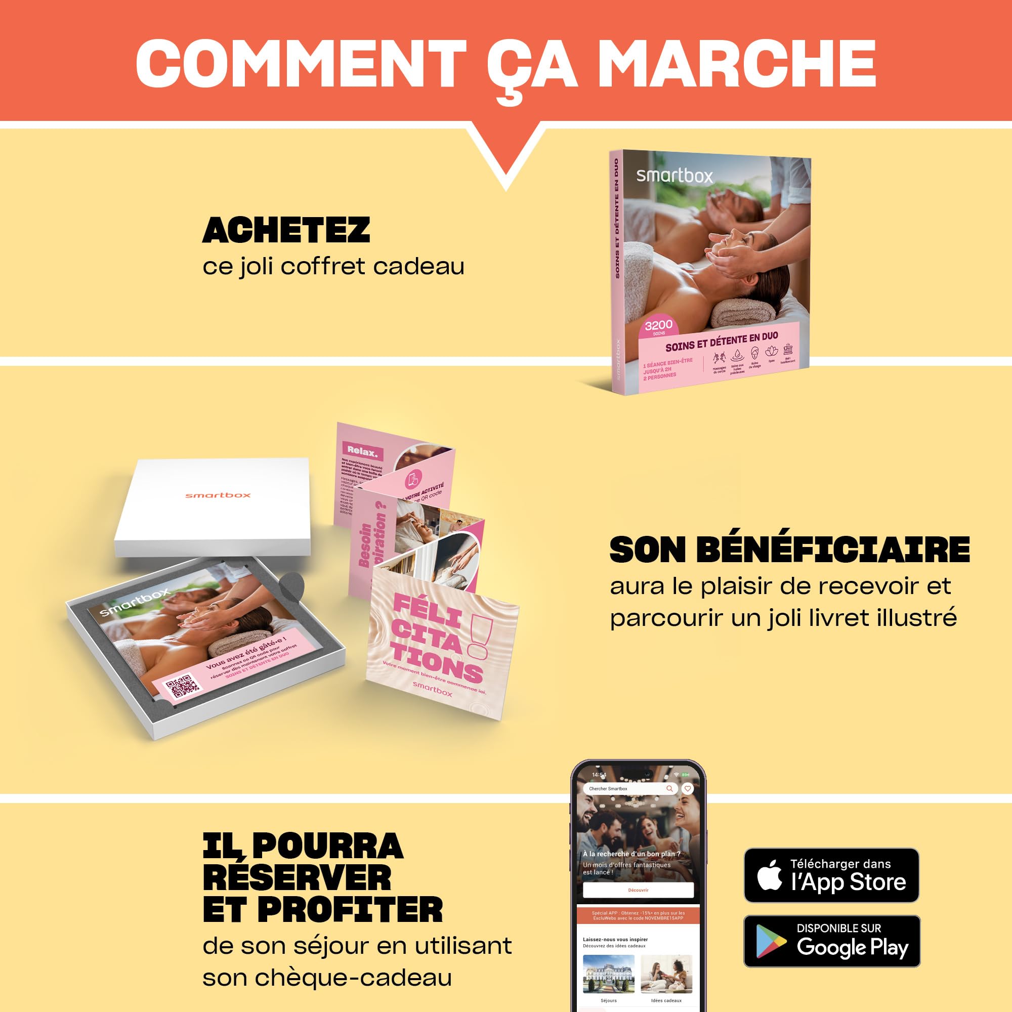 Smartbox - Coffret cadeau Séance bien-être pour 1 ou 2 personnes - Idée cadeau détente et volupté