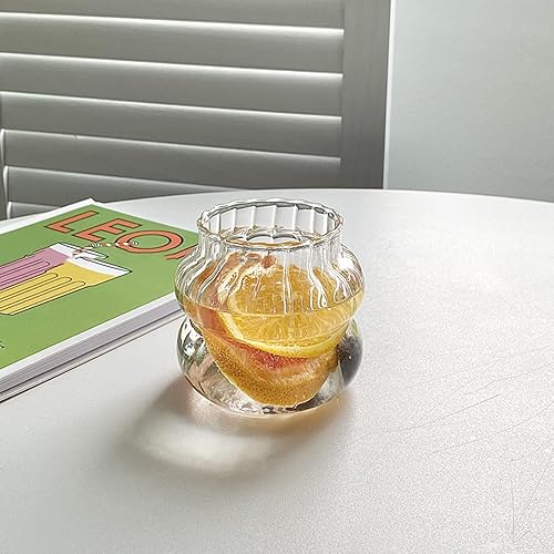 Miniatura 7 de Taza de café helado con pajilla, taza de café transparente de 13.8 onzas con popote de vidrio y cepillo limpiador para pajilla, cristalería A Clear