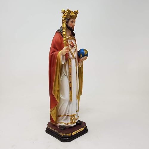 Miniatura 2 de miSantuario Cristo Rey, estatua de Cristo Rey de 12 pulgadas de alto, figura católica hecha de resina