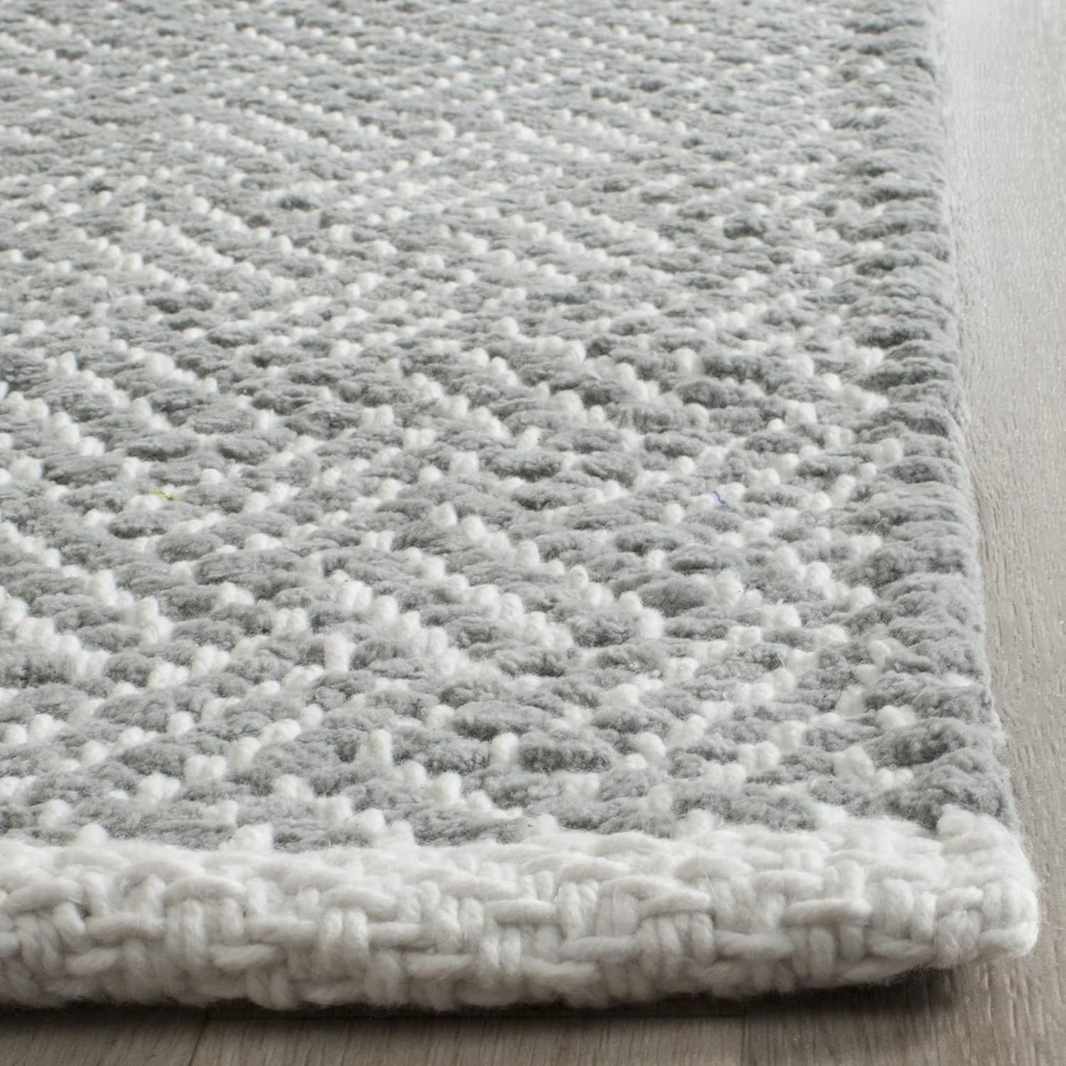 SAFAVIEH Boston Collection 2'3" x 7' Grey BOS680E Handmade Flatweave Cotton Runner Rug