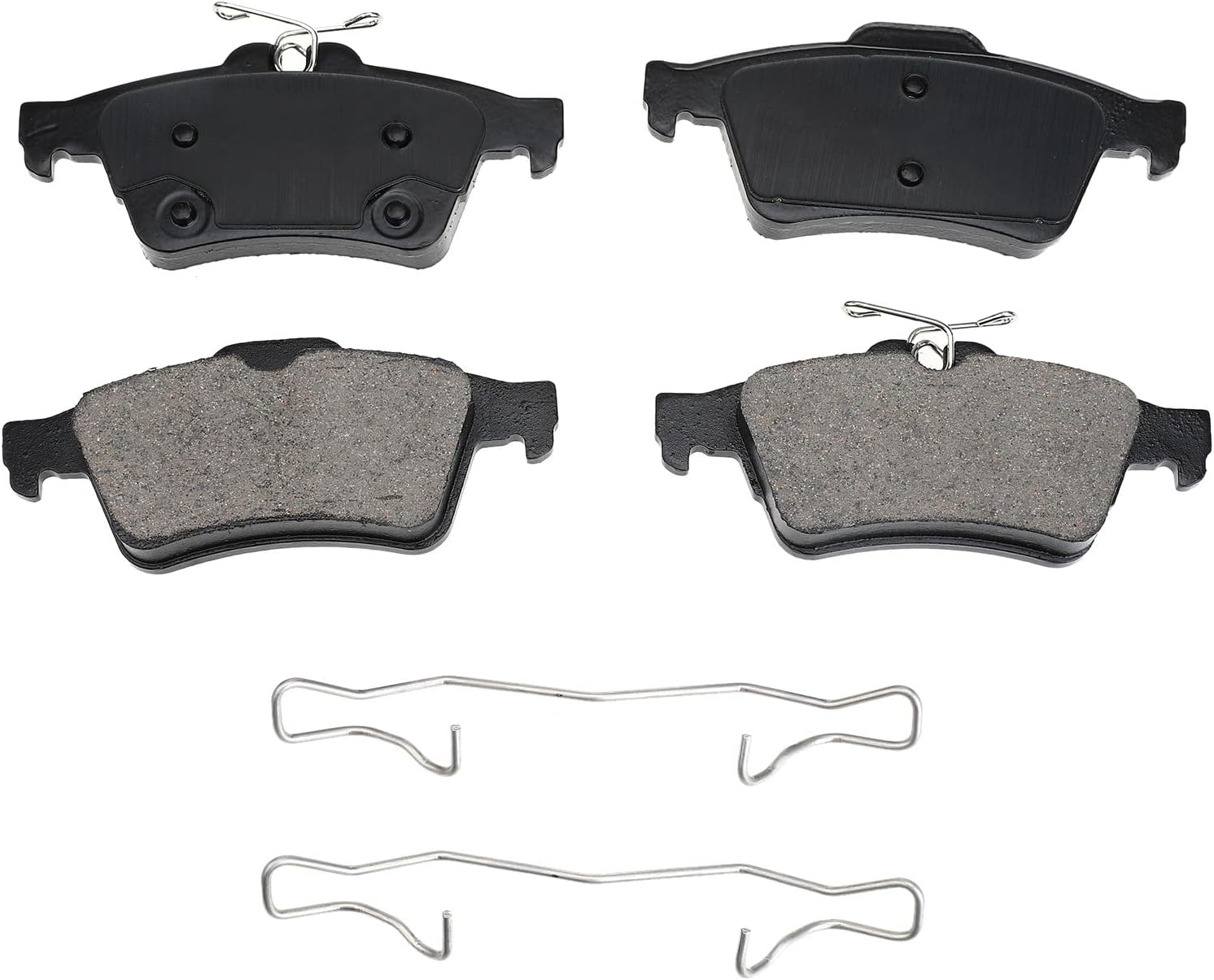 A-Premium 11.02 inch (280mm) Rear Solid Disc Brake Rotors + Ceramic Pads Kit Compatible with Select Ford Models - C-Max CMax 2013-2018, Escape 2013-2016, Transit Connect 2014-2018, 6-PC Set