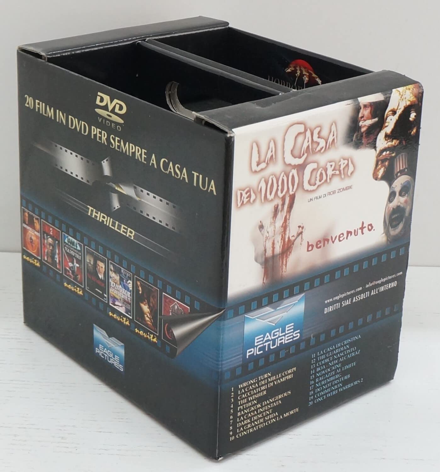 Thriller e Horror. Cofanetto con n. 20 film in DVD a portata di mano. DVD in Italiano