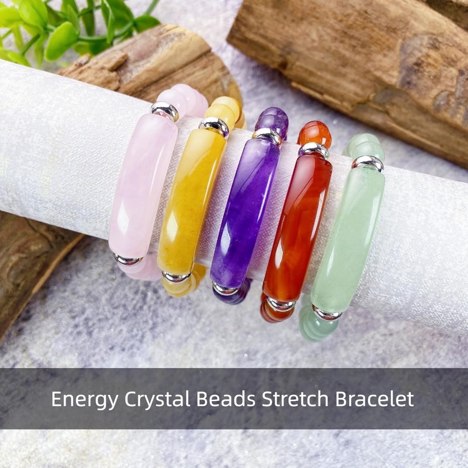 EDEN'S CALL 8mm Healing Crystal Beads Stretch Bracelet Handmade Good Luck Energy Chakra Stone Beaded Bangle - Image 7
